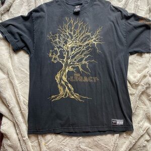WWE Legacy Black Tee with Gold Graphic